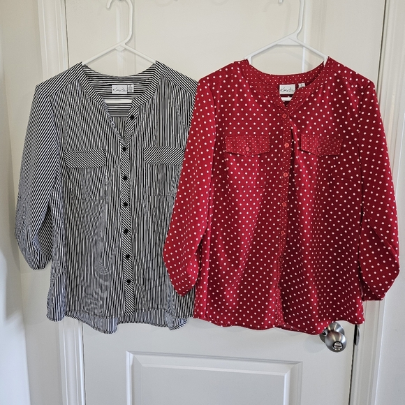 Kim Roger's petite large shirt bundle button down Lot - Picture 1 of 7